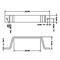 32-154-1 MODULAR SOLUTIONS FORKLIFT BRACKET 260MM L X 40MM W X 71MM H, STANDARD HARDWARE INCLUDED